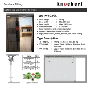 Soft Close Sliding Partition Door (AL Series)