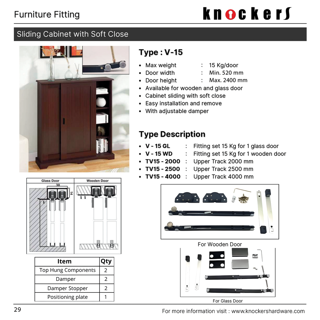 Sliding Cabinet with Soft Close