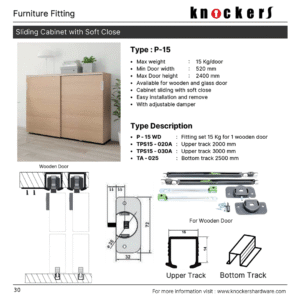 Sliding Cabinet with Soft Close (P-Series)