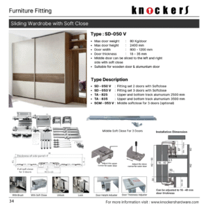 Sliding Wardrobe with Soft Close (Heavy Duty Series)