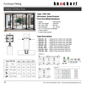 Folding Partition Door (Type: FDE-100)