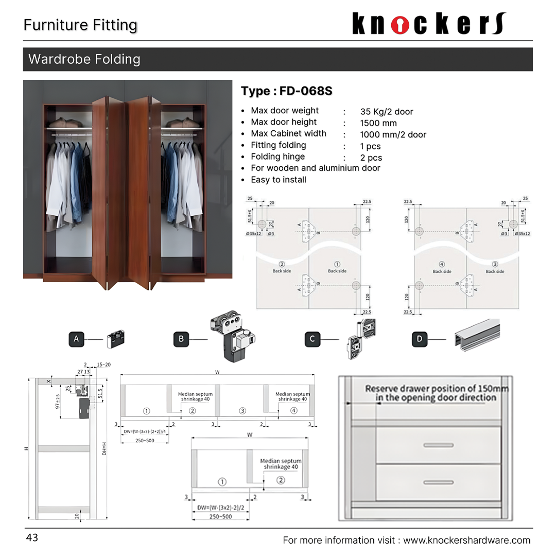 Wardrobe Folding (Type: FD-068S)