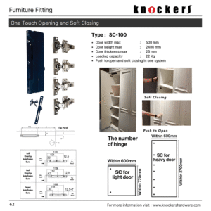 One Touch Opening and Soft Closing (Tipe: SC-100)