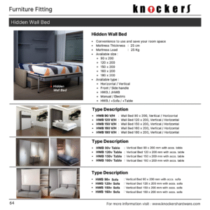 Hidden Wall Bed (Tipe HWB Series)