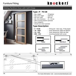 Sliding Partition Door with Soft Close