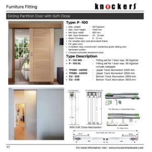 Sliding Partition Door with Soft Close