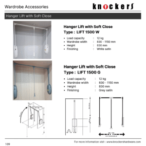 Hanger Lift with Soft Close