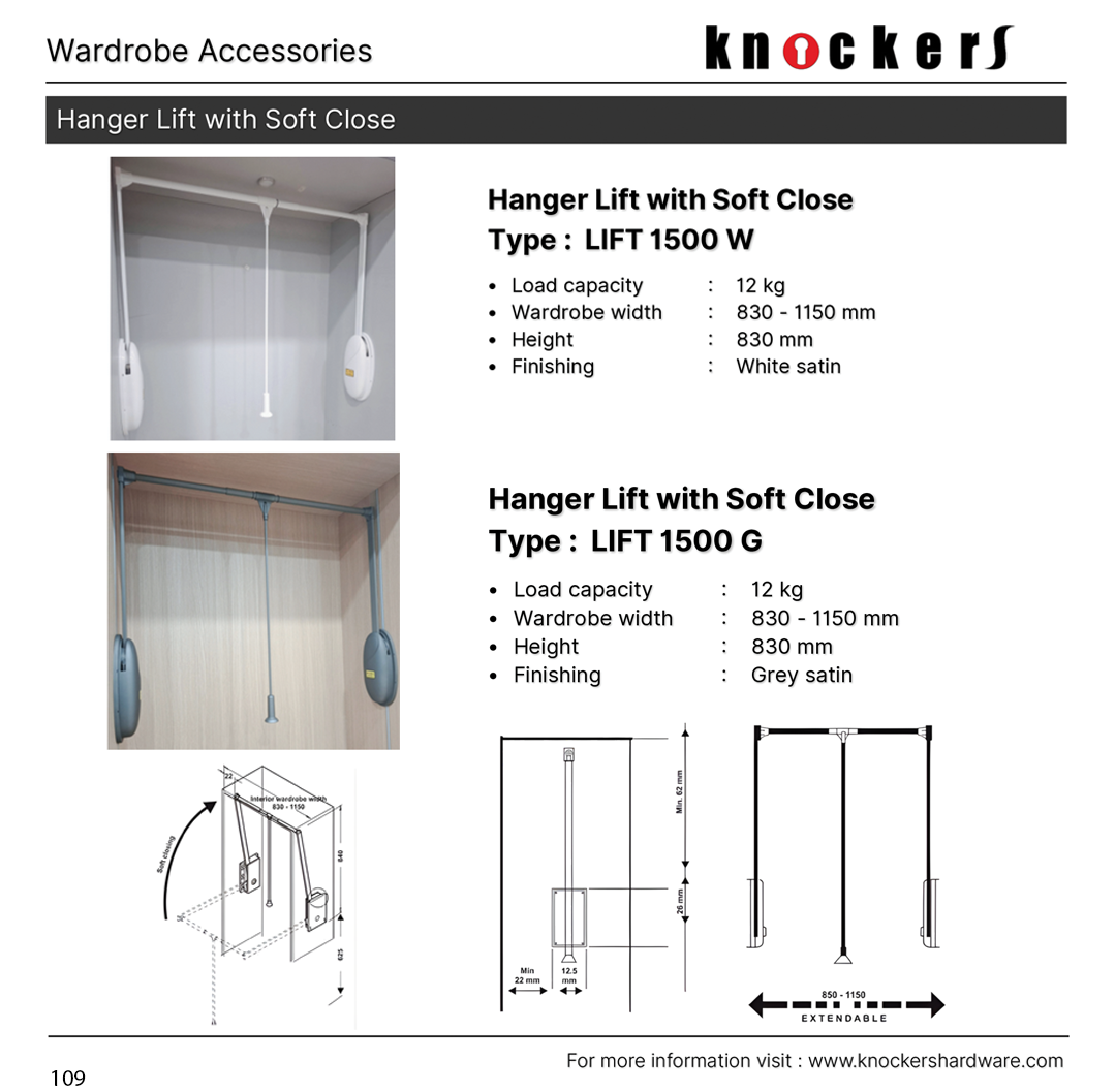Hanger Lift with Soft Close