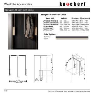 Hanger Lift with Soft Close