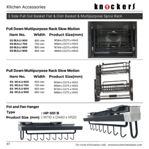 Multipurpose Pull Out Basket & Spice Rack
