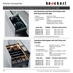 Flat Aluminium and Glass Dish Basket