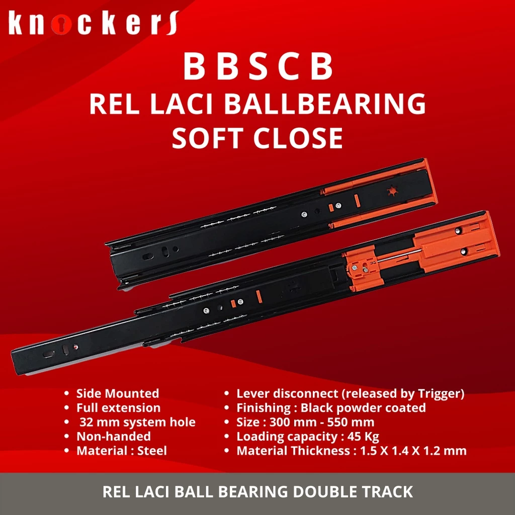 Knockers Ball Bearing Double Track Soft Closing BBSCB