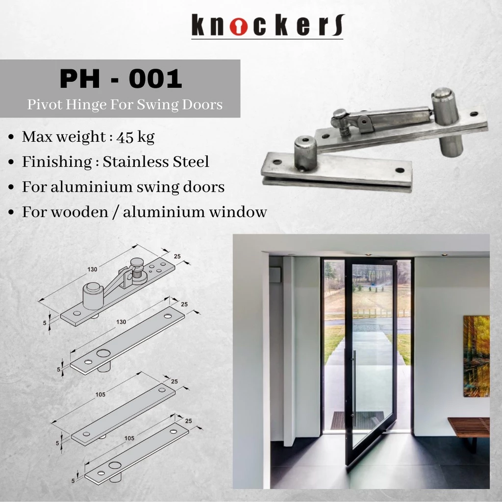 Knockers Pivot Hinge for Swing Doors PH-001 - Gambar 2