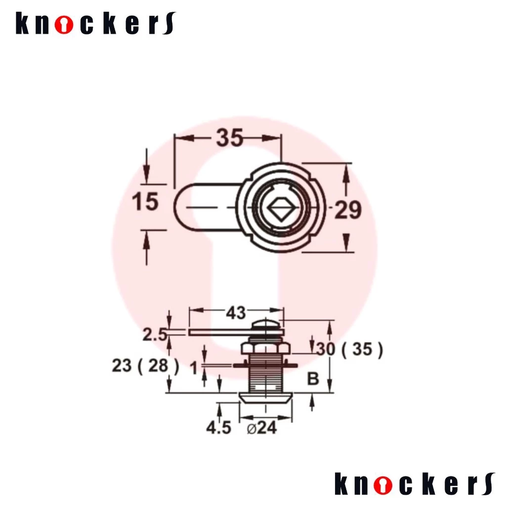 Knockers Kunci Locker Cam Lock (KCL) - Gambar 2