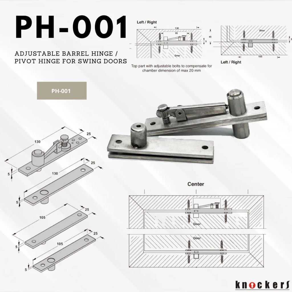 Knockers Pivot Hinge for Swing Doors PH-001 - Gambar 4