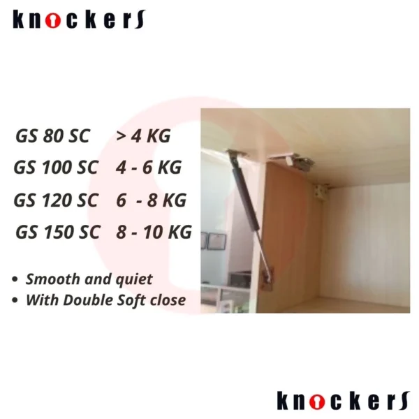 Knockers Gas Spring with Double Soft Close GS