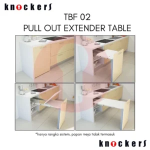 RANGKA MEJA TARIK HEMAT TEMPAT / EXTENDING DINING TABLE / TBF-02 / KNOCKERS INDONESIA