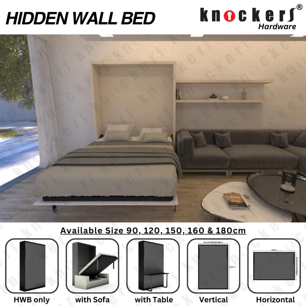 ENGSEL TEMPAT TIDUR LIPAT – HIDDEN WALL BED – HWB  KNOCKERS INDONESIA