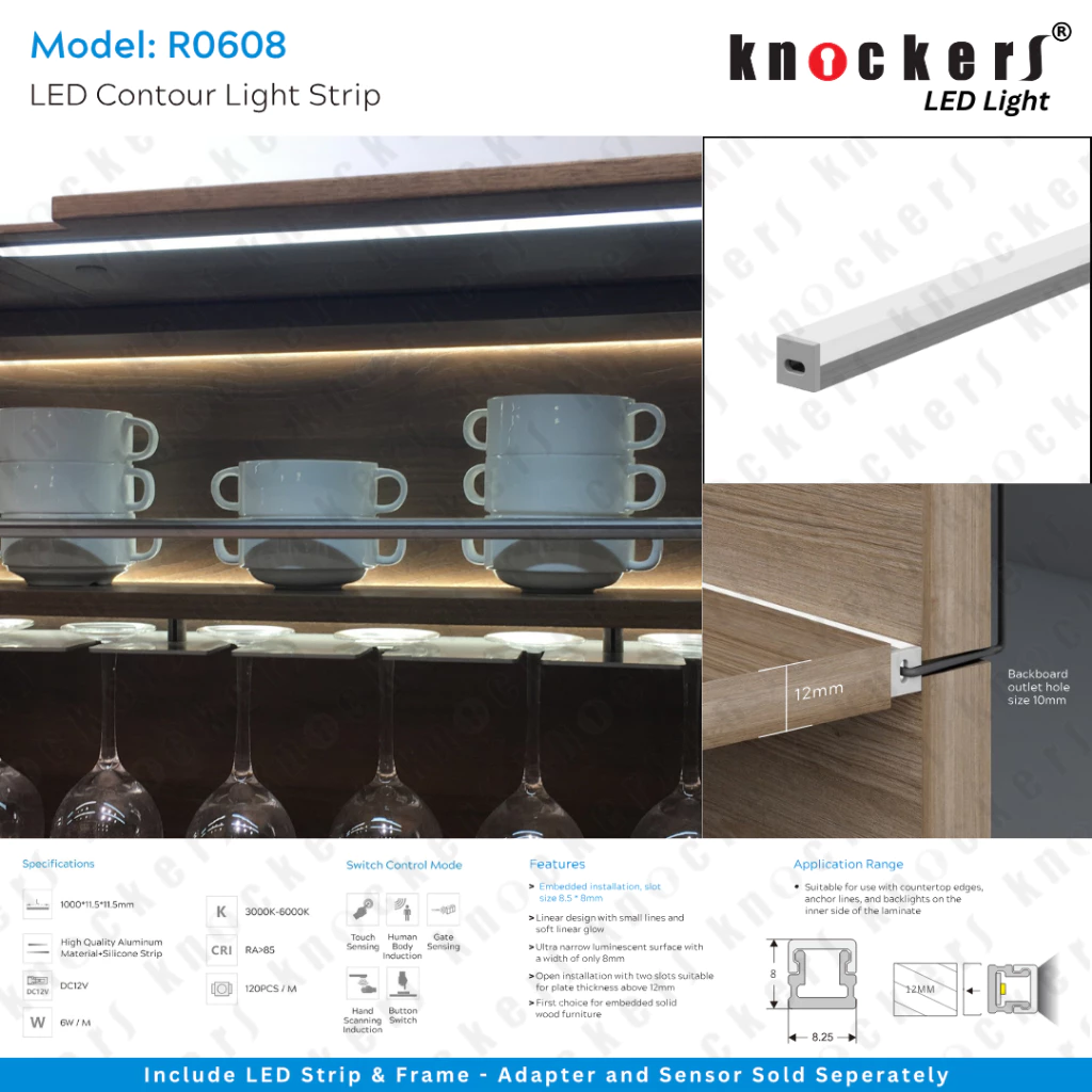 LED LIGHT SERIES / RO 608 / KNOCKERS HARDWARE