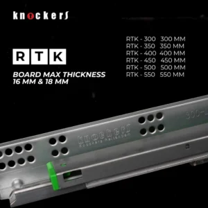 Knockers  Full Extension Soft Closing Undermount Slide RTKF
