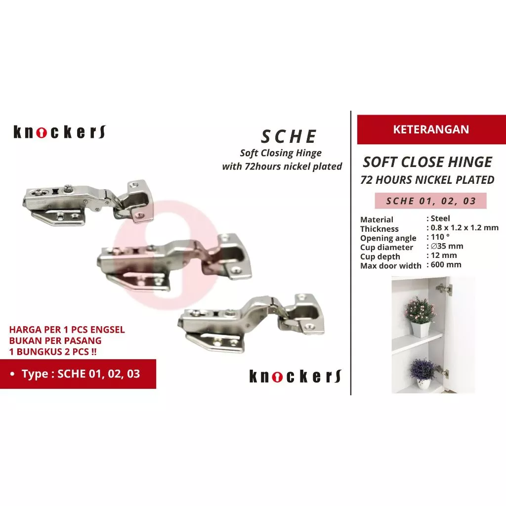 Knockers Engsel Sendok Kayu 110 Derajat SCHE