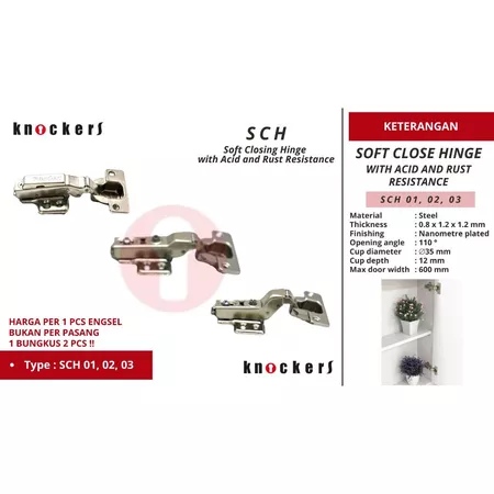 Knockers Engsel Kayu Tahan Karat SCH